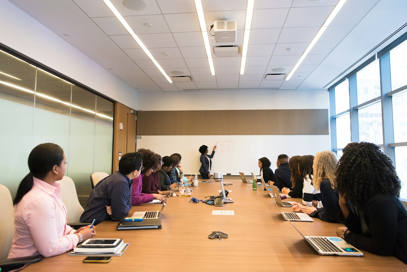 Leaders around a boardroom table